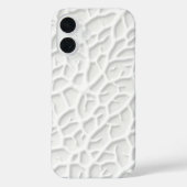 White Embossed iPhone Case with Abstract Texture (Achterkant)