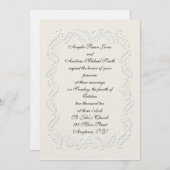 White Embossed-look nodiging Kaart (Voorkant / Achterkant)