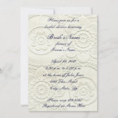 White Embossed Style Bridal Shower Invitation Kaart (Voorkant)