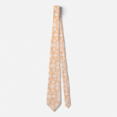 White en Abrit Mandala Pattern Necktie Stropdas (Voorkant)