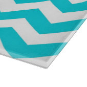 White en Aqua Zig Zag Pattern Snijplank (Hoek)