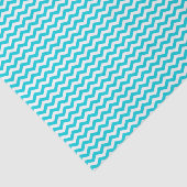 White en Aqua Zig Zag Pattern Tissuepapier (Detail)