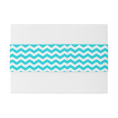 White en Aqua Zig Zag Pattern Uitnodigingen Wikkel (Achterkant Voorbeeld)
