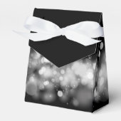 White en Black Bokeh Party Favor Box Bedankdoosjes (Voorkant Zijde)