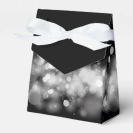 White en Black Bokeh Party Favor Box Bedankdoosjes