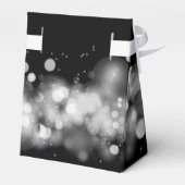 White en Black Bokeh Party Favor Box Bedankdoosjes (Achterkant)