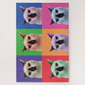 White en Black Cat Puzzle Legpuzzel (Verticaal)