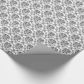 White en Black Damask Cadeaupapier (Hoek)