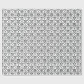 White en Black Damask Cadeaupapier (Vlak)