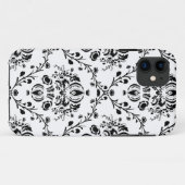 White en Black Damask Case-Mate iPhone Case (Achterkant (horizontaal))