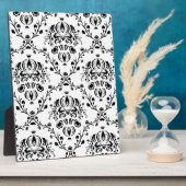 White en Black Damask Fotoplaat (Zijkant)
