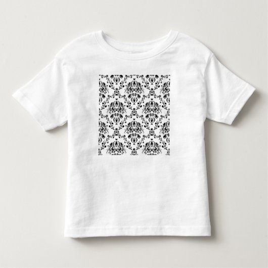 White en Black Damask Kinder Shirts (Voorkant)
