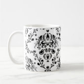 White en Black Damask Koffiemok (Links)
