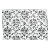 White en Black Damask Kussensloop (Voorkant-Links)