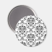 White en Black Damask Magneet (Voorkant / Achterkant)