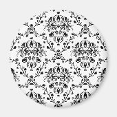 White en Black Damask Magneet (Voorkant)