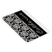 White en Black Damask met naam Magneet (Rechterzijde)