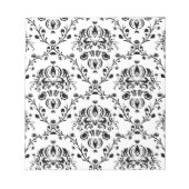 White en Black Damask Notitieblok (Voorkant)