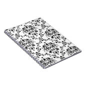 White en Black Damask Notitieboek (Rechterzijde)