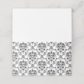 White en Black Damask Plaatskaartje (Buitenkant ongevouwen)