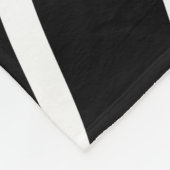 White en Black Diagonal Wavy Lines Pattern Fleece Deken (Hoek)