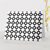White en Black Diamond Pattern Kaart (Gele Bloem)