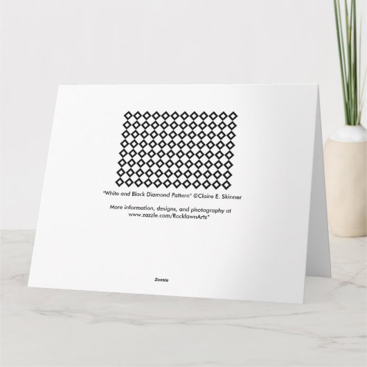 White en Black Diamond Pattern Kaart (Achterkant)