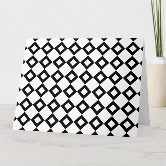 White en Black Diamond Pattern Kaart (Voorkant)