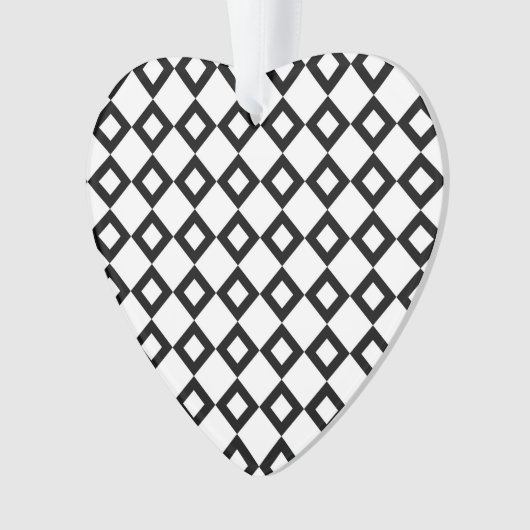 White en Black Diamond Pattern Ornament (voorkant)
