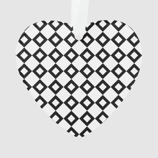White en Black Diamond Pattern Ornament (achterkant)