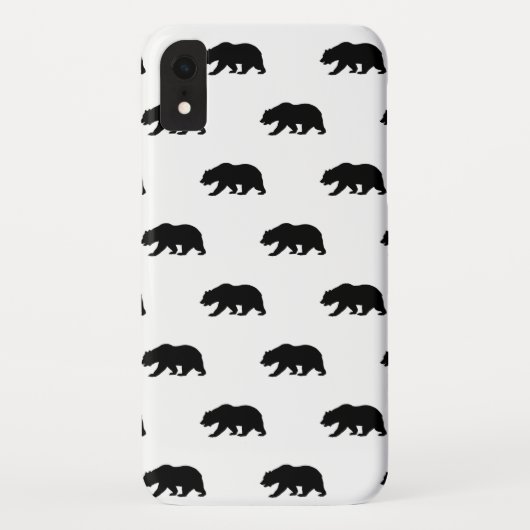 White en Black Grizzly Beer Pattern Case-Mate iPhone Case (Achterkant)