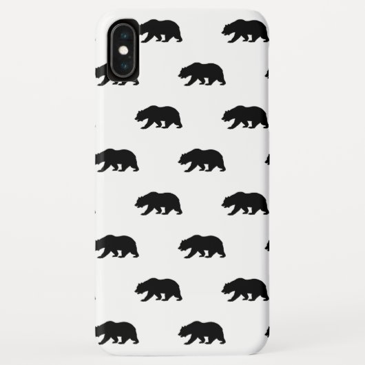 White en Black Grizzly Beer Pattern Case-Mate iPhone Case (Achterkant)