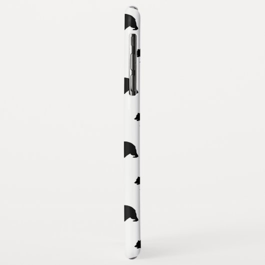 White en Black Grizzly Beer Pattern Case-Mate iPhone Case (Achterkant/links)