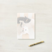 White en Black Kittens Post-it® Notes (Op bureau)