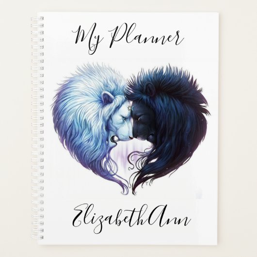 White en Black Lion Planner (Voorkant)