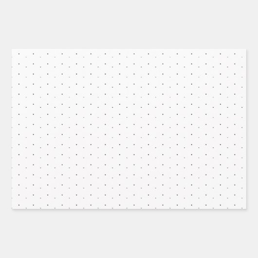 White en Black Micro Polka Dot Inpakpapier Vel (Voorkant 2)