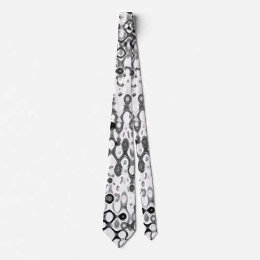 White en Black Modern Abstract Design Stropdas (Voorkant)