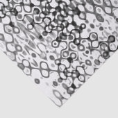 White en Black Modern Abstract Design Tissuepapier (Detail)