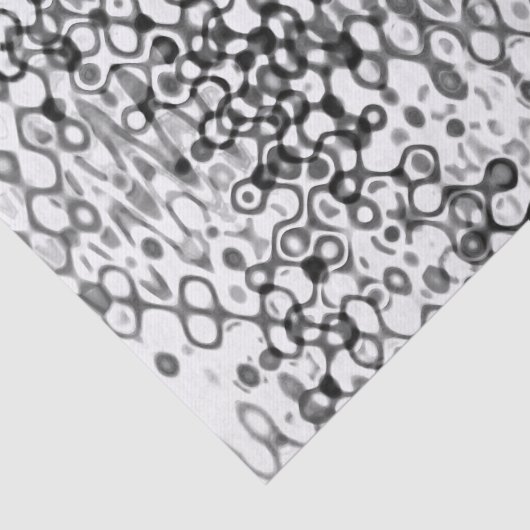 White en Black Modern Abstract Design Tissuepapier (Detail)