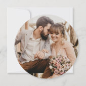 White en Black Modern Elegance Wedding Kaart (Achterkant)