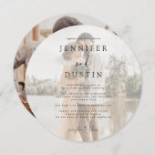 White en Black Modern Elegance Wedding Kaart (Voorkant / Achterkant)