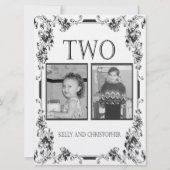White en Black Photo Table Number 2 Kaart (Achterkant)