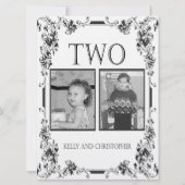 White en Black Photo Table Number 2 Kaart (Voorkant)