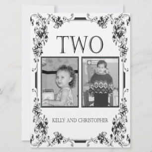 White en Black Photo Table Number 2 Kaart