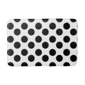 White en Black Polka Dot Foam Bath Mat (Voorkant)