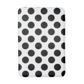 White en Black Polka Dot Foam Bath Mat (Voorkant Verticaal)