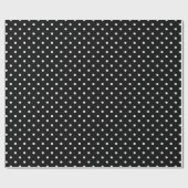 White en Black Polka Dot Pattern Cadeaupapier (Vlak)