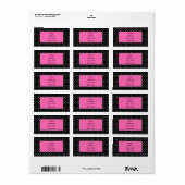 White en Black Polka Dot Pattern Etiket (Full Sheet)