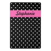 White en Black Polka Dot Pattern Mini Klembord (Achterkant)