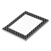 White en Black Polka Dot Pattern Notitieblok (Linkerzijde)